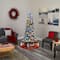 5ft. Pre-Lit Flocked British Columbia Mountain Fir Artificial Christmas Tree, Multicolor LED Lights